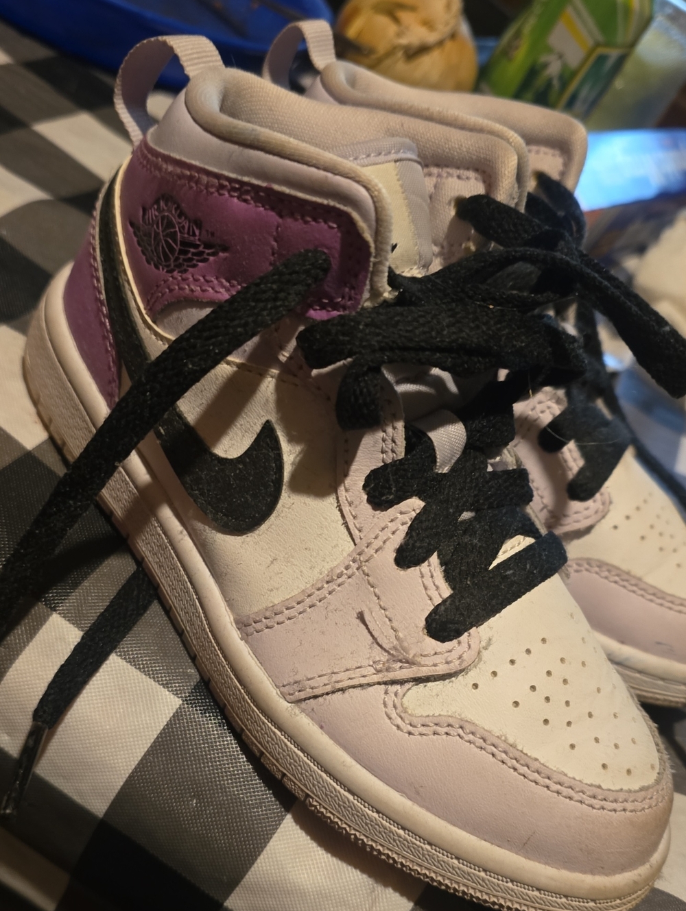 Nike Kids' Jordan High-Top Sneakers in Light Purple and Black